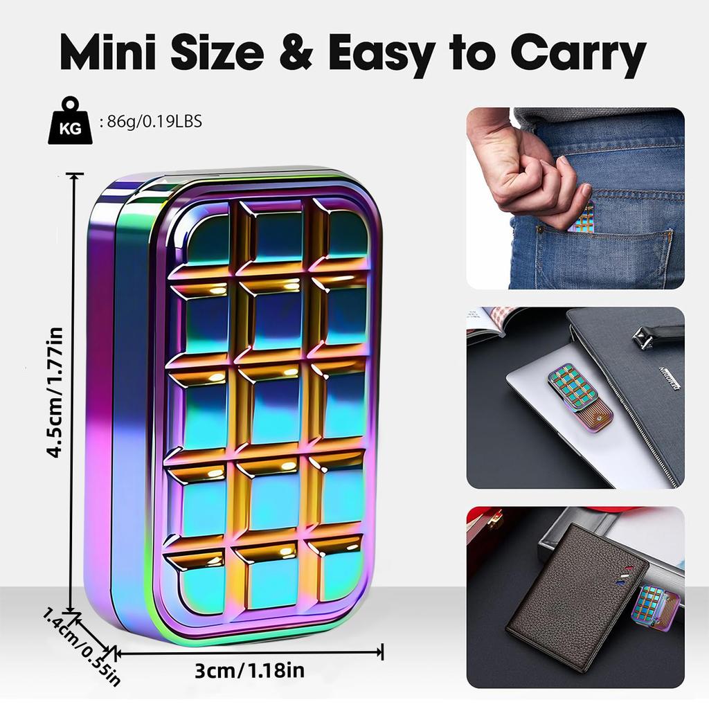 Fidget Slider Chocolate Shaped Magnetic Metal Fidget Toys EDC Adult Fidget Toys ADHD Anxiety Relief Toy Restless Toys