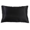 Bedding Luxury Soft Silky Satin Pillowcase Black With Zipper UK US Queen 51*76*2 Cm
