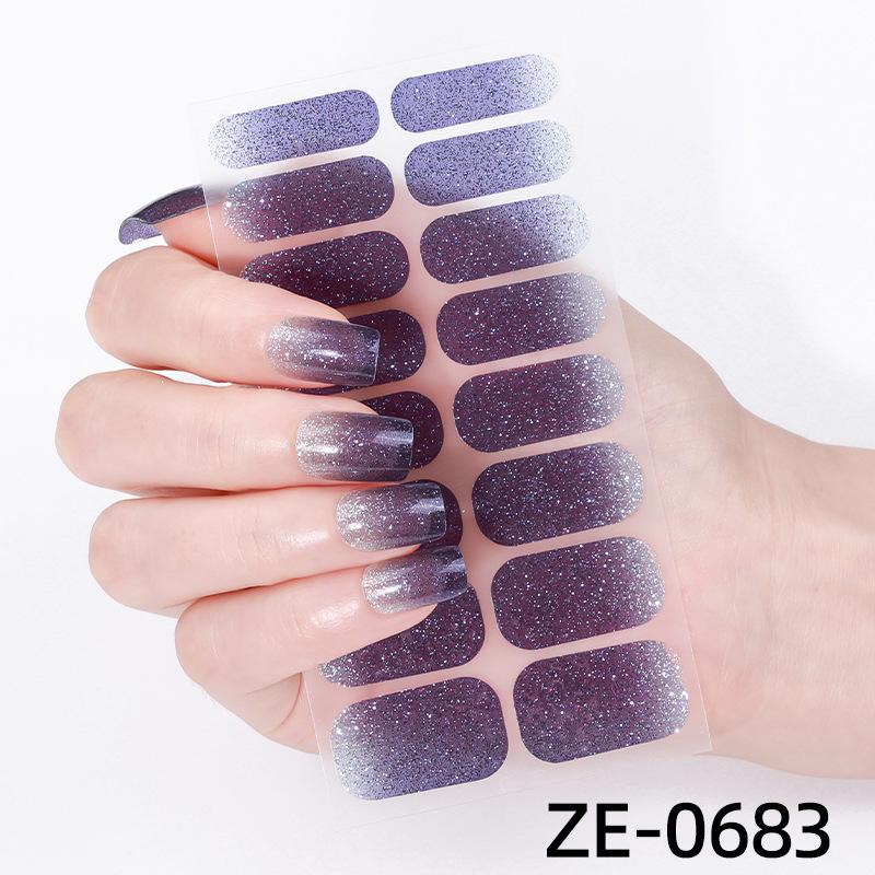 2025 Koreanische Farbverlauf Glitzer Katzenaugen Nagelkunst Aufkleber - Wasserdicht