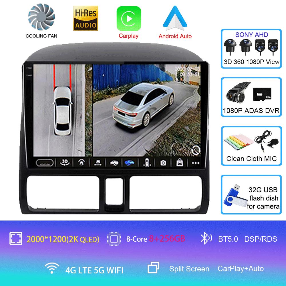 For Honda CR-V CRV 2001 - 2006 Android 14 Car Radio Multimedia Player OLED Screen Navigation GPS CarPlay Stereo 2 DIN Head Unit