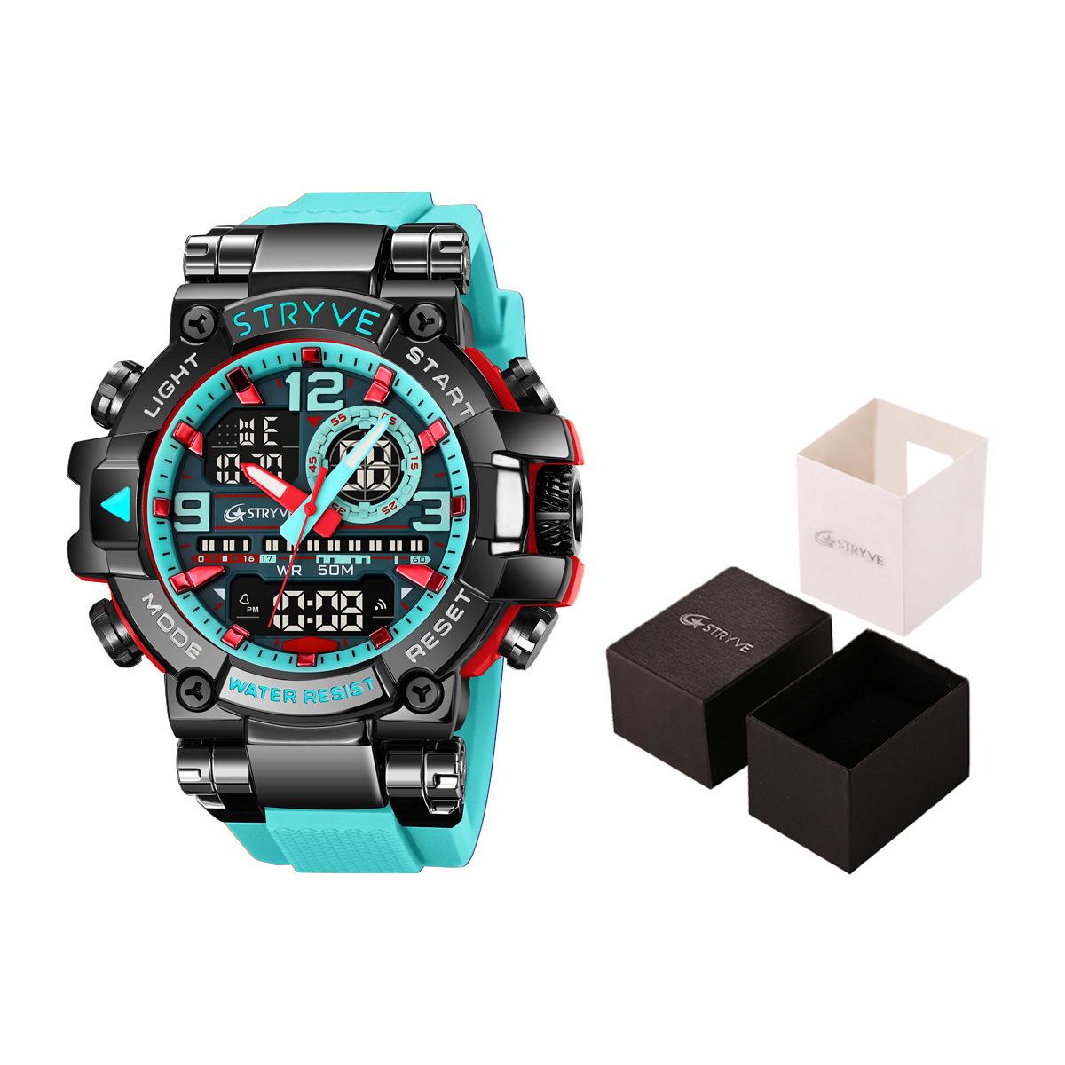 STRYVE Sports Multifunctional Luminous Waterproof Student Wristwatch озеро синий
