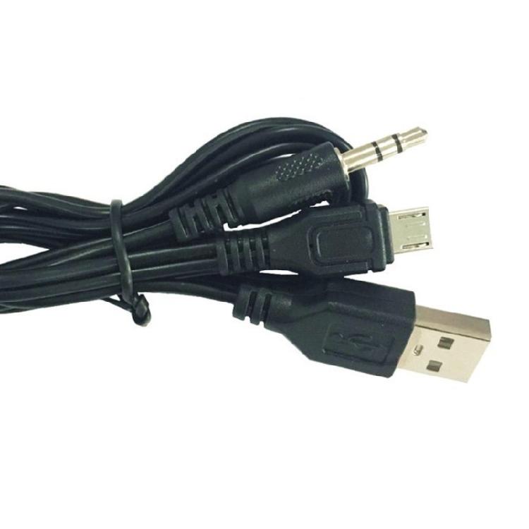 Plug-and-Play MicroUSB 5-Pin auf 3,5mm Soundübertragungskabel mit USB-Ladefunktion