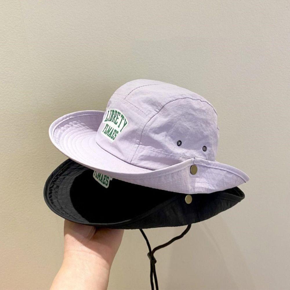 Quick-dry Summer Kid Sunhat Korean Style Children's Fisherman Hat Cute Candy Color Bucket Hat  Kid
