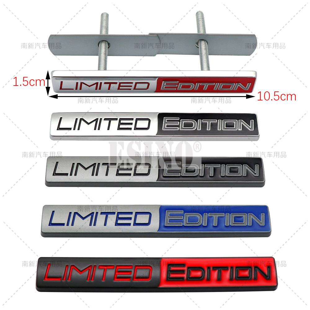 Car Styling 3D Limted Edition Decorative Metal Grill Emblem Rear Trunk Badge Fender Sticker Body Decal Car Accessories