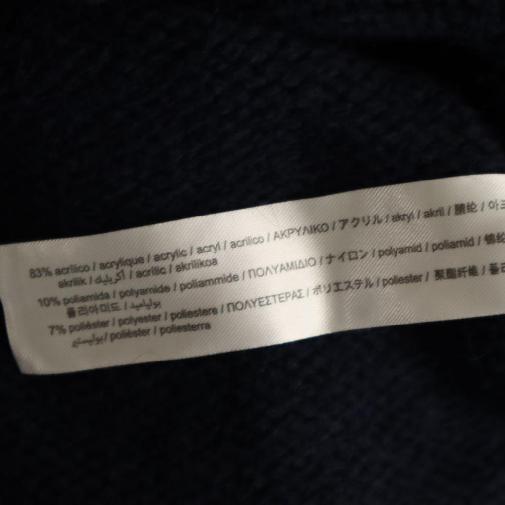 unused ZARA Long sleeve knit cardigan L Navy Women Used