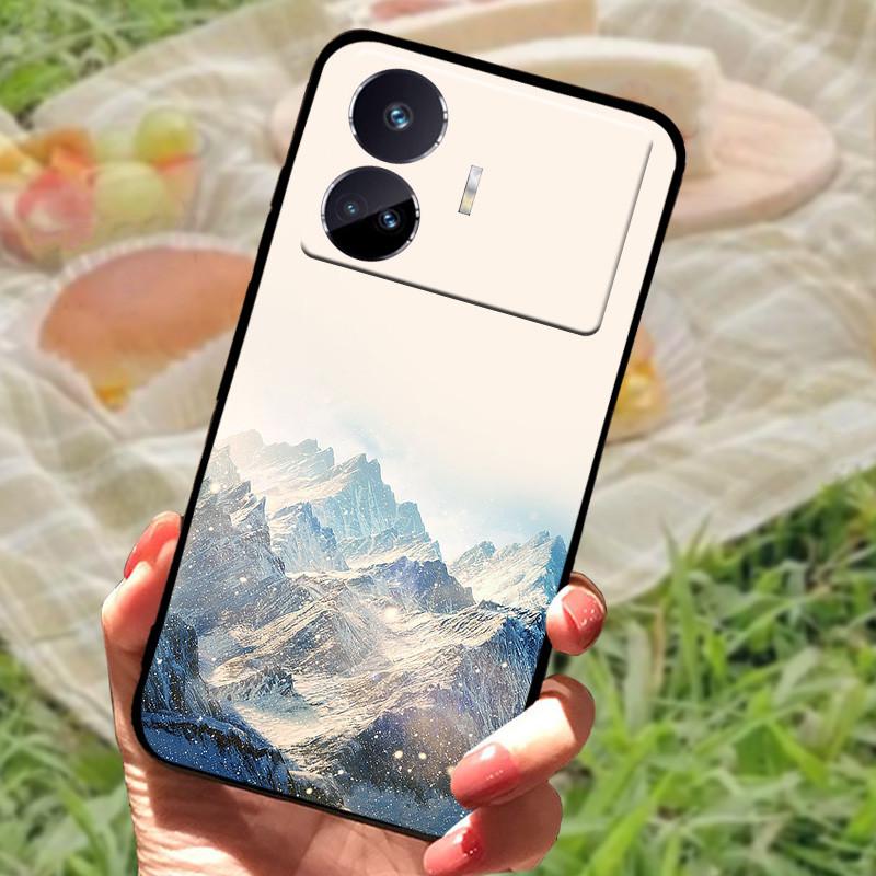 For Realme GT Neo 5 SE Case Popular Picture Black Silicone Soft Back Cover Case For Realme GT Neo 5 SE 5SE Phone Cover Funda