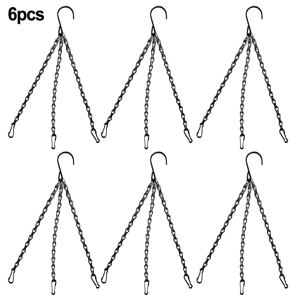 Ornamente de felinare cu lanț suspendat din fier, coșuri cu plante