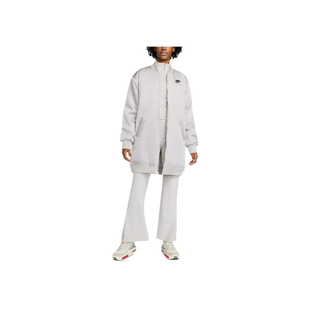 Nike Kurtka damska Air Therma-FIT z syntetycznym wypełnieniem średniej długości, luźna, ciepła, kolor College-Grey DD4641-033