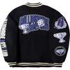 Li Ning Skateboard Series Casual Loose Letter Print Cotton Jacket Men Jacket Black AJMU277-2