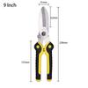 8inch Stainless Steel Sharp Blade Garden Shears PP+TPR Handle Bypass Professional Electrician's Iron Wire Cutting Tool Scissors