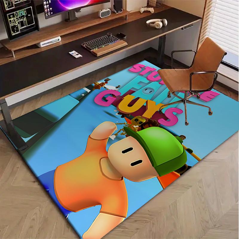 stumble guys Polyester Carpet, Soft Indoor Mat for Office Chair, Living Room, Computer Desk - Decorative Home Office Rug Design
