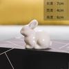 Mini Ceramic Bunny Ornament Home Decoration Animal Figurine Craft for Children Girls Boys Party Gift