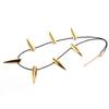 European and American Movie Merchandise Superhero Black Panther Alloy Gold-Plated COS Pendant Choker Leather Cord Necklace
