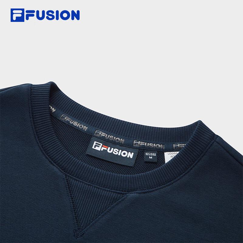 FILA FUSION Women's Faux Two-Piece Short Pullover Sweatshirt