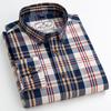Button Up Shirt Plaid Mens Fashion Clothing Trends 100% Cotton Slim Fit Shirt Men Shirts Longsleeve Shirt for Men Retro Clothes