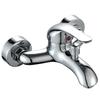 Basin Faucets Wall Mounted Hot Cold Water Double-hole Spout Mixer Tap Bathroom Triple Valve Bath Concealed Shower Tap Hardware