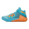 Li Ning Wade Series Team 3 Shock Absorption Support High Top Basketball Shoes Unisex Basketball Shoes Blue Orange ABAK047-5