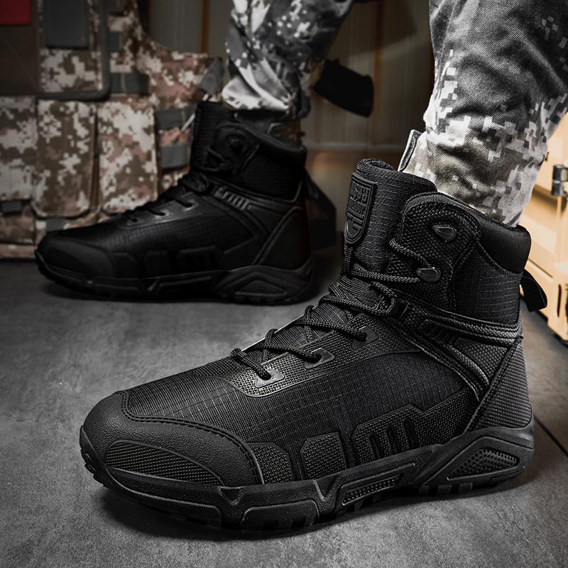 Men's Deserts Waterproof Hiking Boots Hunting Durable Outdoor Climbing Boots Combat Boots Large Size