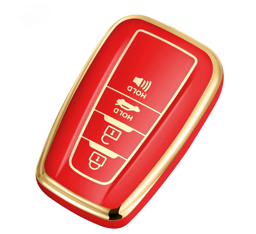 

Fits for Toyota Soft TPU Key Fob Cover Stylish Car Key Protector for CH-R Rav4 Corolla Camry Prius Avalon Keyless Remote Control красный