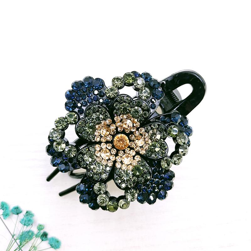 1Pc Hair Claws Hair Clips Hairpin Women's Hairgrip Fashion Duckbill Clip Plastic Rhinestone