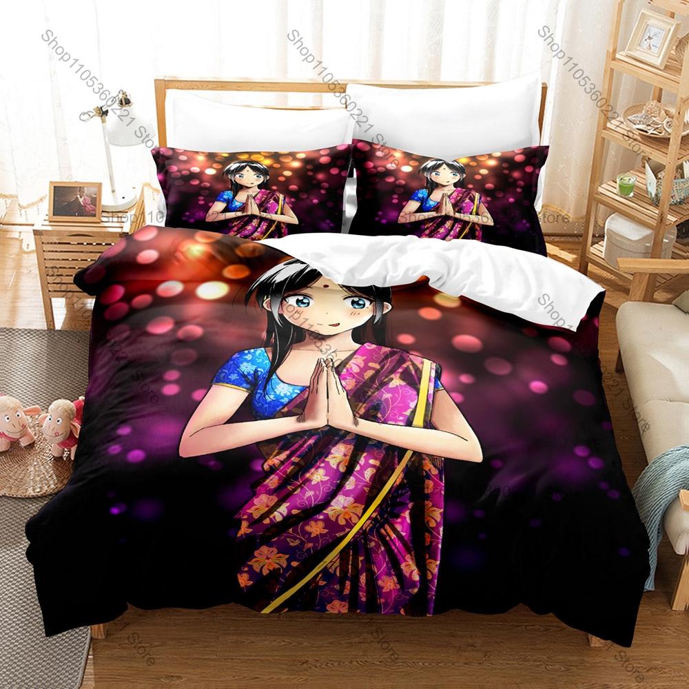 Rent-A-Girlfriend Chizuru Duvet Cover Set 1 Quilt Cover + 2 Pillowcases Soft Microfiber Rom-Com Anime Bed Linen