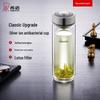 Xinuo Double-Layer Glass Travel Bottle with Filter Lid