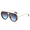 Double beam sunglasses new big face thin face European and American sunglasses women's high-end sunscreen retro sunglasses summer