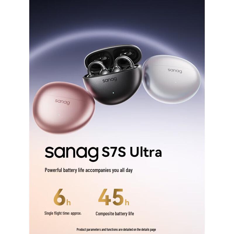 sanag S7S Ultra Air-Bone Conduction Ear Clip Bluetooth Earbuds