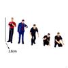 5 Pieces 1/64 Scale Diorama Figures Miniature Scene Hobby Character Repairman for Desktop Ornament