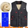 Herren Winter Plus Samt Warme Weste, Verdickt mit Großen Taschen, Übergröße für Mittleren Alters, Ältere und Übergewichtige Personen bis 8XL