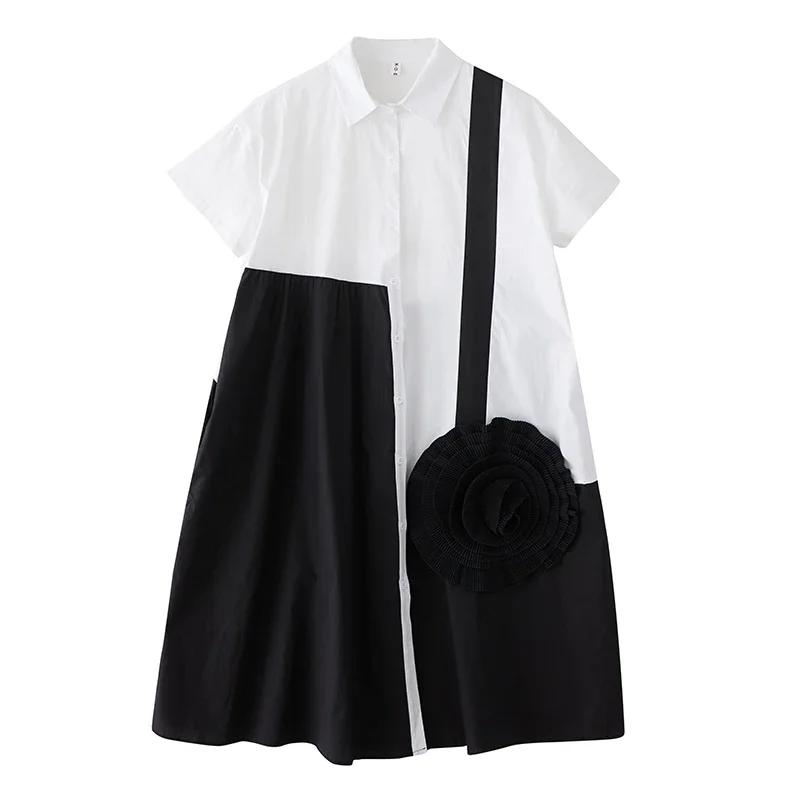 

XITAO Three-dimensional Decoration Flower Dress ZMY1397 One Size чёрный