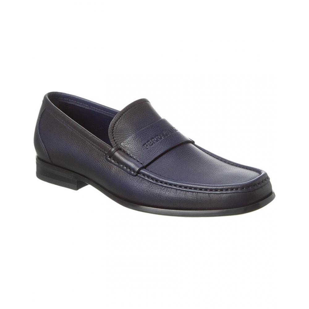 

Salvatore Ferragamo Ferragamo Dupont Leather Loafer Blue US 8.5/Extra Wide