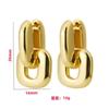 Gold Plating Geometric Drop Earrings Oval Shape Patchwork Earrings Interlocking Earrings  Parties