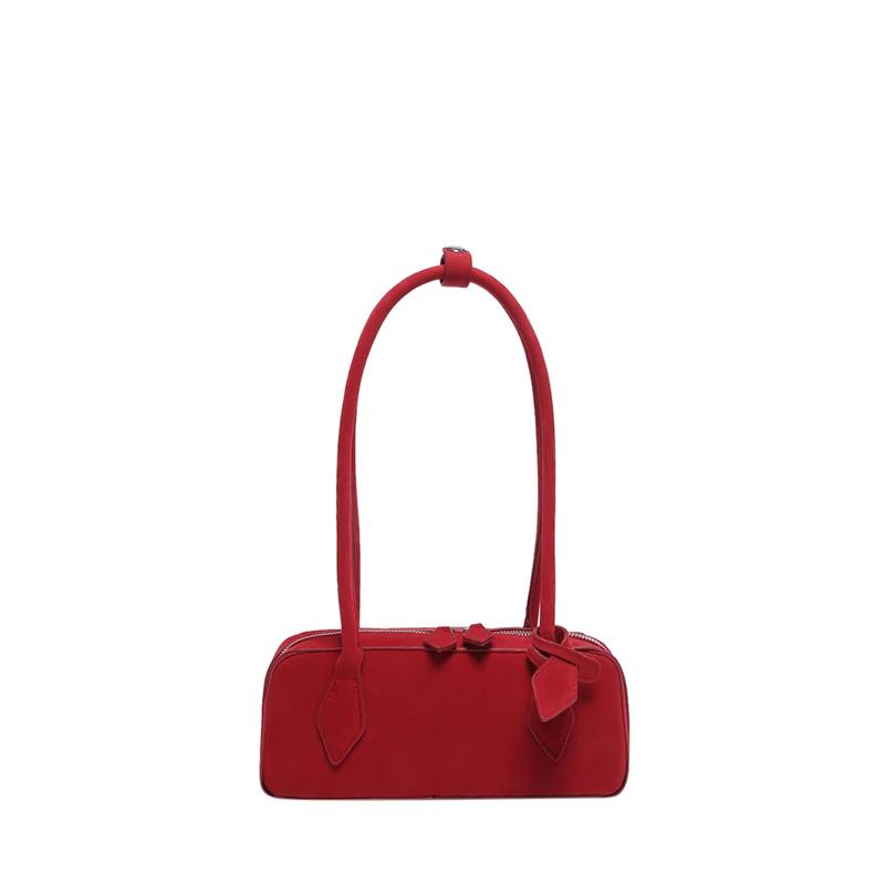 

PU Zipper Solid Color Bowling Shoulder Bags Hot Sale Fashionable Simple Tote Women s Bag Cute Maiden Underarm Sweet Tote Bag