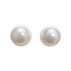 Elegant French Retro Pearl Earrings - Simple and Chic Half-Round Design for Women