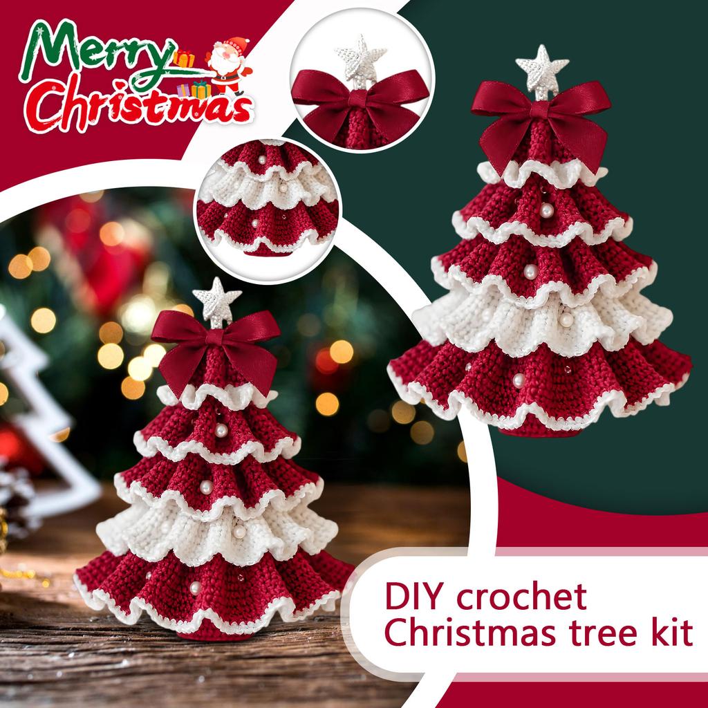 DIY Crochet Christmas Tree Kit  Handmade Holiday Decoration Set
