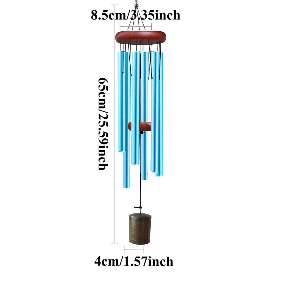 

Aluminum Wind Chimes metal bass decorative pendant wind chimes Retro Hangable Metal Decorations for Yard Garden Balcony Patio синій