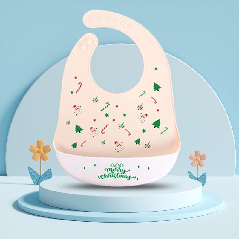 Waterproof Silicone Baby Bib - Large, Wash-Free, Drool & Meal Bib for Newborns and Children