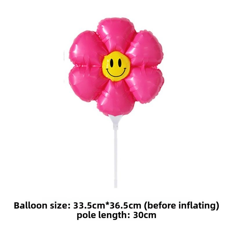 Flower Balloons, Daisies, Sunflowers, Smiling Face Balloons, Ground Promotion, Setting Up Stalls, Holding Balloons, Birthday Decorations, Photo Props