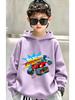 Autumn/Winter Fun Monster Machine Pattern Children's Hooded Sweatshirt Warm Hooded Sweater