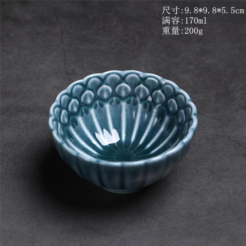 Ceramic Master Cup Large Lotus Cup Teacup Household Ceramic Cup Kung Fu Tea Set Teacup Personal Tea Cup