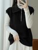 Women's 100% Pure Wool Double-Layer Vest, Seamless Knit for Autumn/Winter, Perfect for Layering