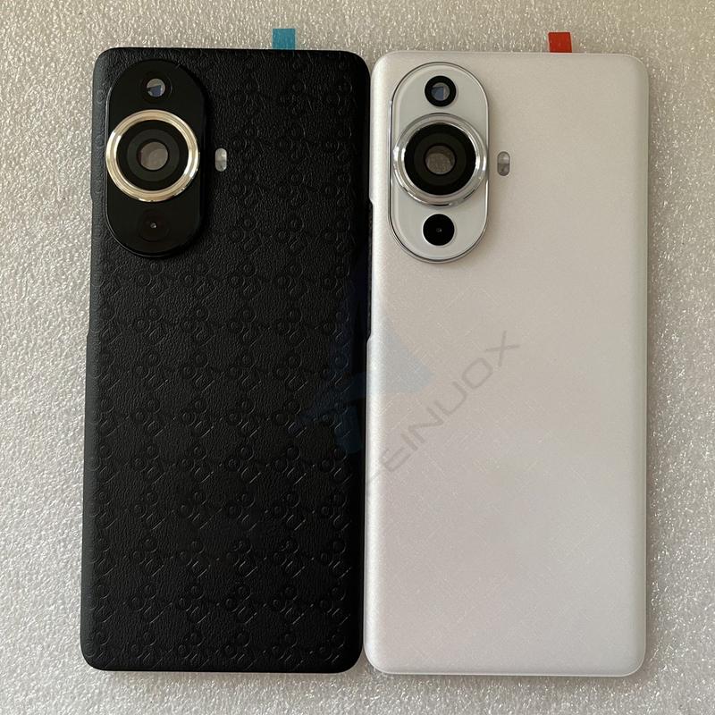 For Nova 11 Pro New Tempered Glass Back Cover For HW Nova 11 Pro Spare Parts Back Battery Cover + Camera Frame