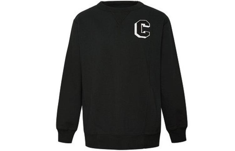 Converse Sweatshirts Women s Black Crew Neck Moderate Regular 10019109-A01 L