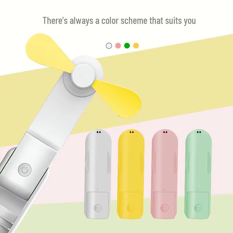 Portable USB Rechargeable Foldable Mini Fan – Silent, Strong Wind 400mAh