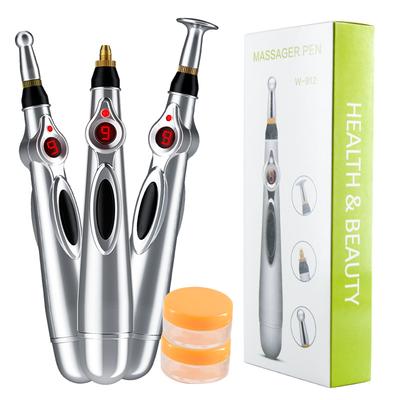 3-in-1 Elektronischer Akupunkturstift-Set mit 3 Massageköpfen zur Linderung von Muskel-, Gelenk- und Rückenschmerzen Ohne Batterie
