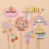 Children's Day Cupcake Toppers: Cute Cartoon Inserts - 61 Pieces