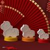 Silicone Horse Shaped Ornament Mold Desktop Decoration with Round Base Mould For Creative Handmade Enthusiasts