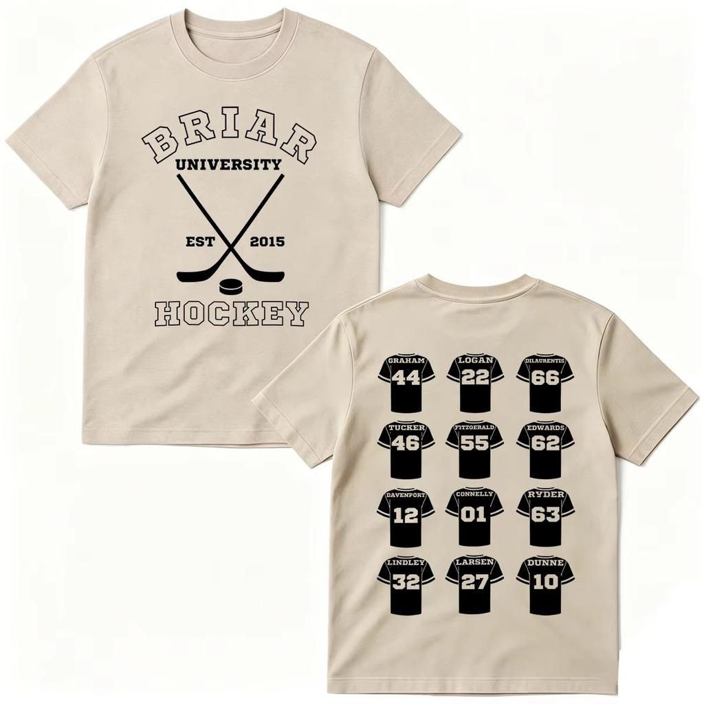 2026 Summer Fashion Trendy Tee Off Campus TV Series T-shirts Briar University Hockey Men Women Clothing Fashion Hip Hop T-shirt