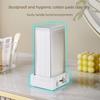 Transparent Covered Automatic Cotton Pad Dispenser Press Type Makeup Cotton Pad Organizer  Home